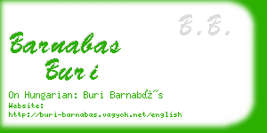 barnabas buri business card